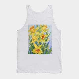 Daffodils Watercolor Painting Tank Top